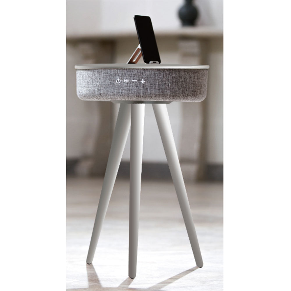 TOUCHDOWN Wireless Charging Table with Speakers - Walnut | Ash | Grey
