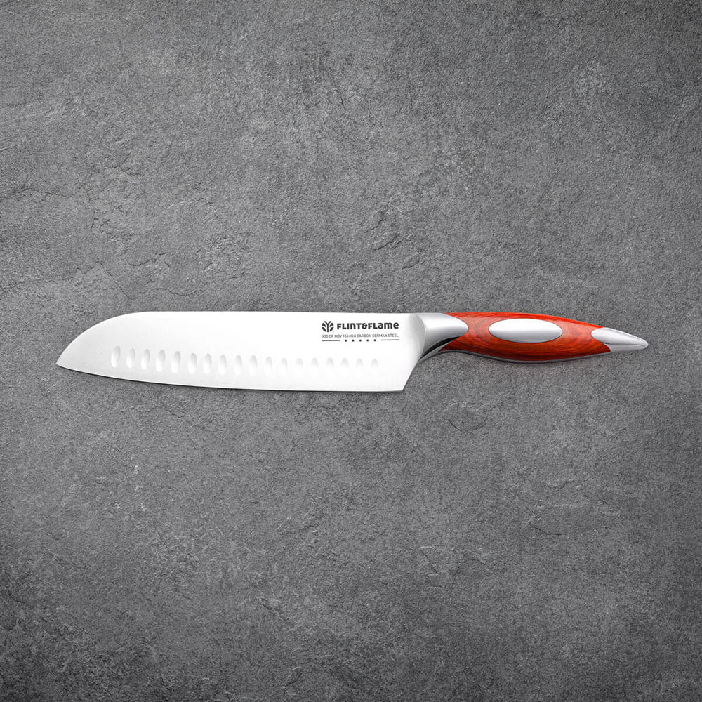 Kitchen Chef Knife Santoku 8"  by Flint and Flame
