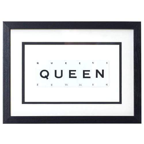 Vintage Playing Cards QUEEN Wall Art Picture Frame