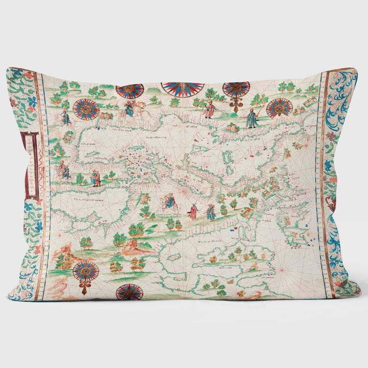 1542 Europe N.Africa British Library Cushions - Handmade Cushions UK - WeLoveCushions