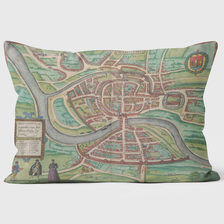 1568 Bristol Map - British Library Cushions - Handmade Cushions UK - WeLoveCushions