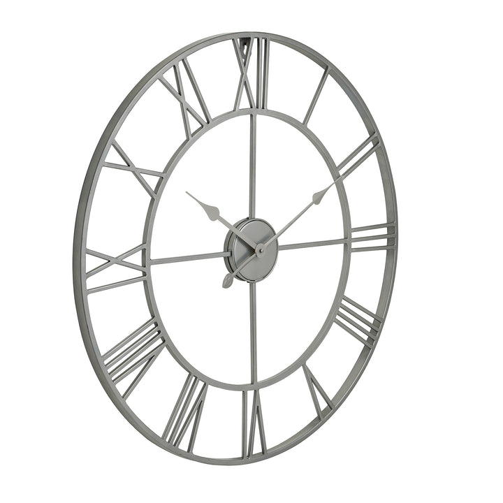 Silver Skeleton Wall Clock