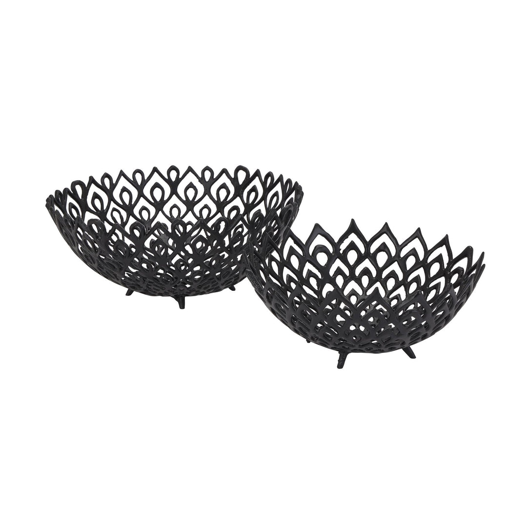 Black Cast Large Lattice Bowl