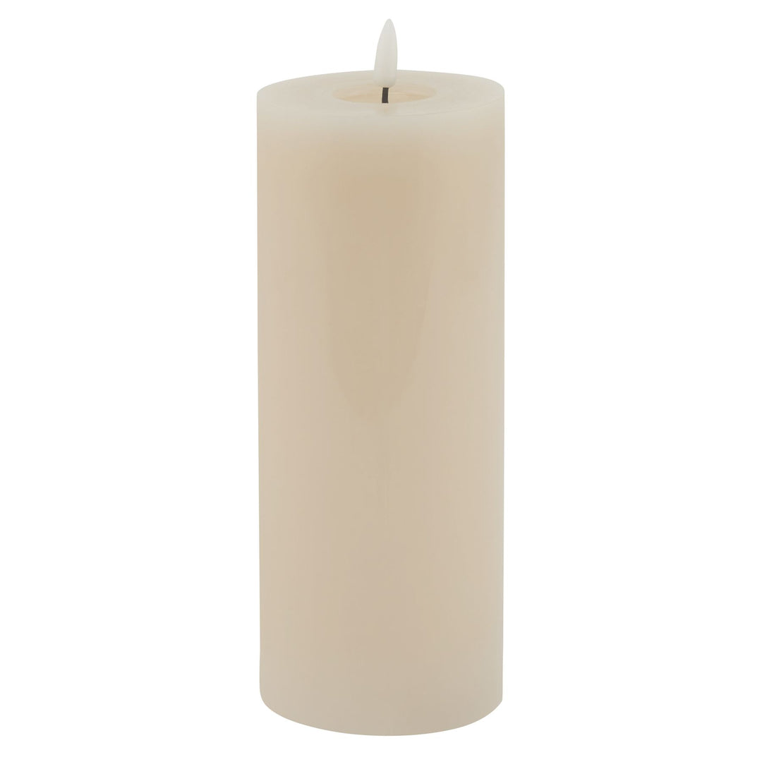 Luxe Collection Melt Effect 3.5x9 Taupe LED Wax Candle