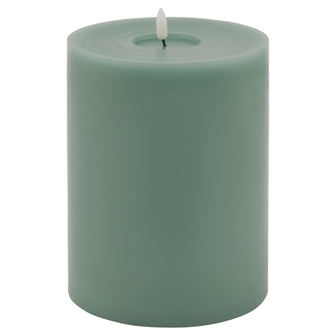 Luxe Collection Melt Effect 6x8 Sage LED Wax Candle