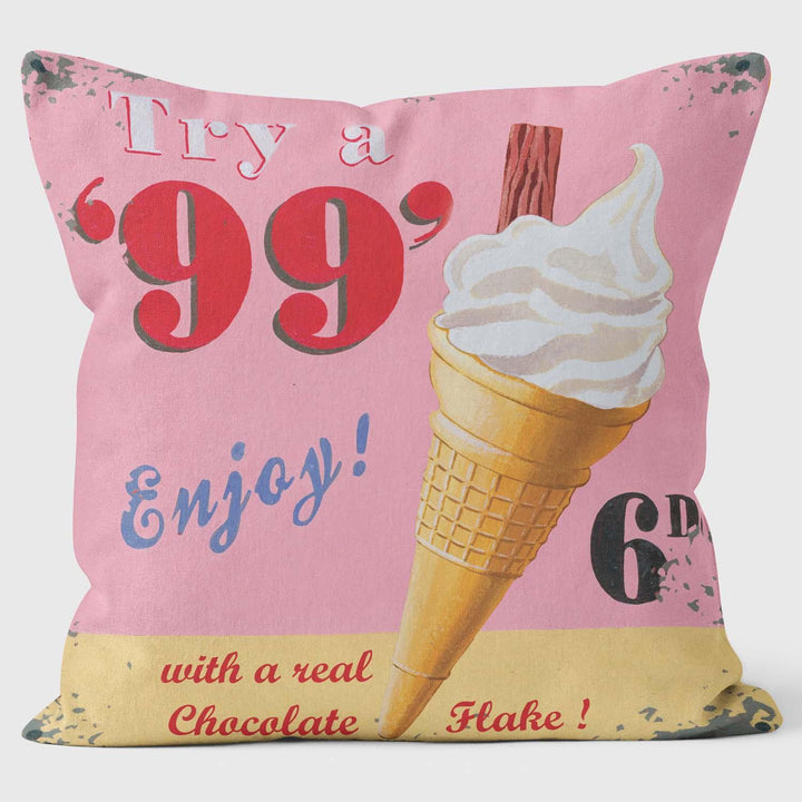 99 Flake - Martin Wiscombe - Art Print Cushion - Handmade Cushions UK - WeLoveCushions