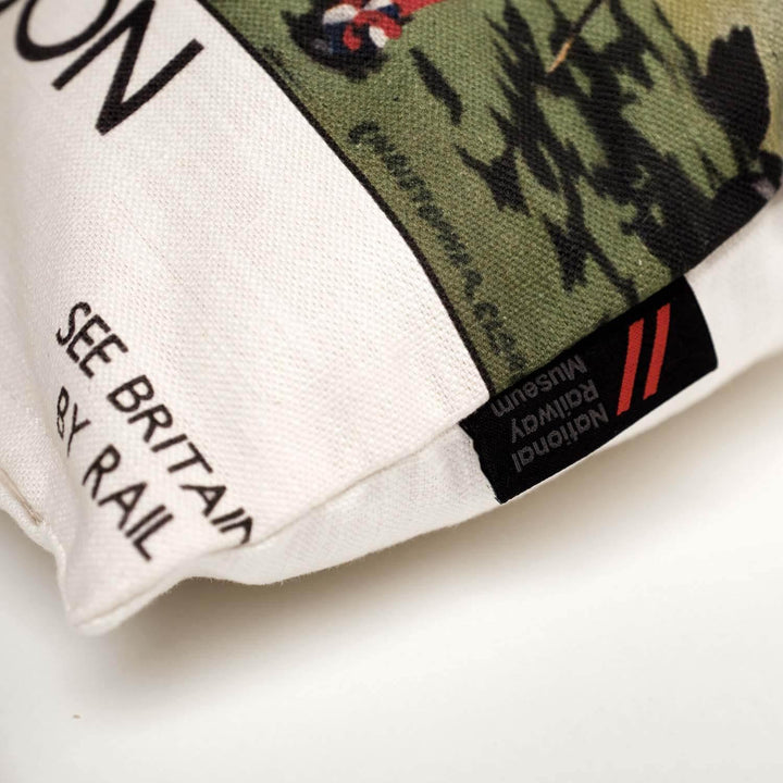 A Map of Yorkshire - National Railway Museum Cushion - Handmade Cushions UK - WeLoveCushions