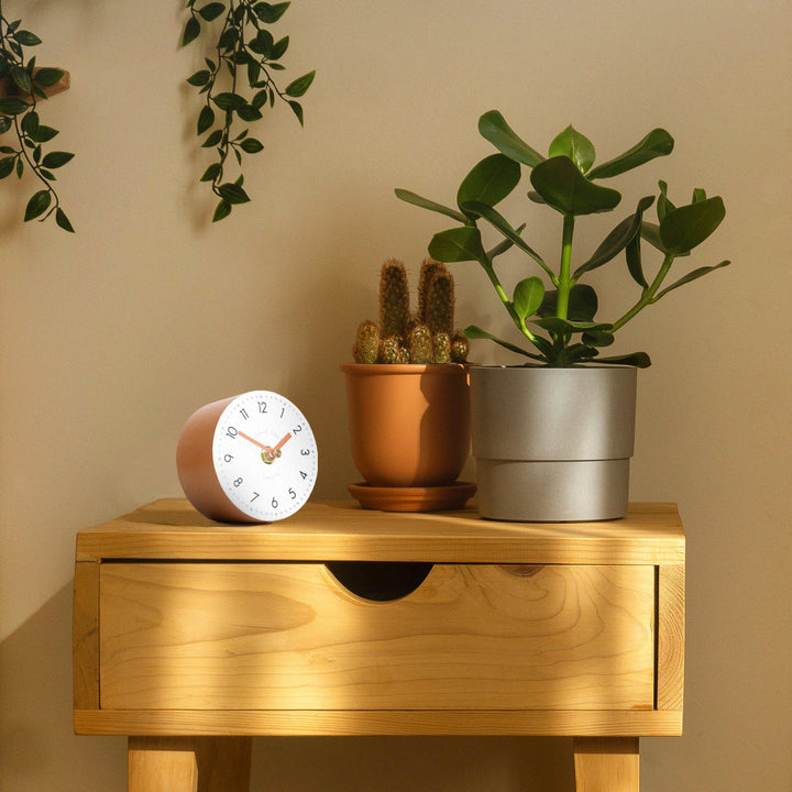 Thomas Kent 4'' Tumbler Burnt Orange Mantel Clock - Sienna