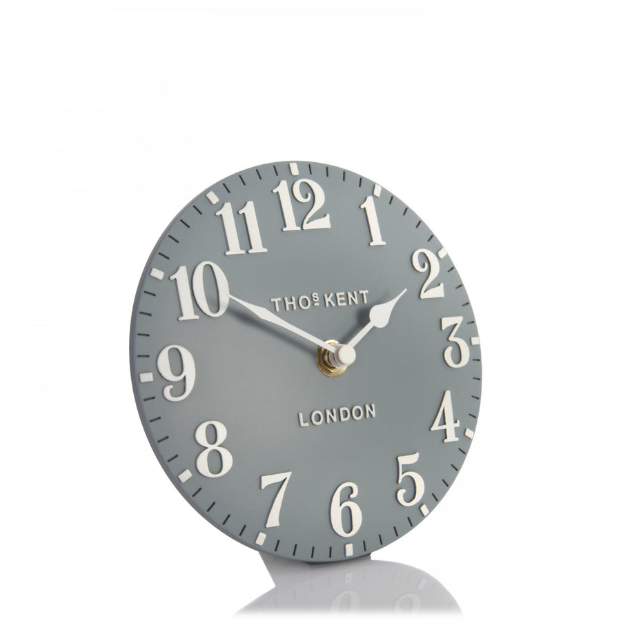 6" Arabic Mantel Clock Flax Blue