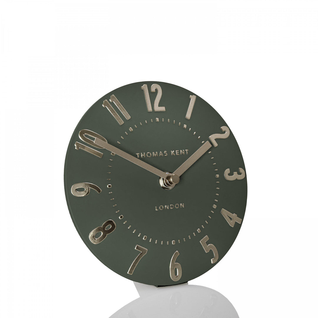 Thomas Kent 6'' Mulberry Mantel Clock Olive Green