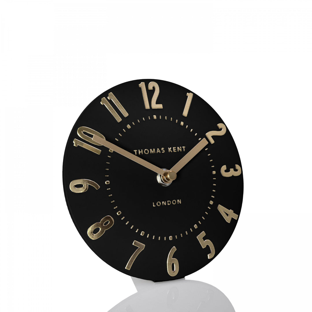 Thomas Kent 6'' Mulberry Mantel Clock Noir