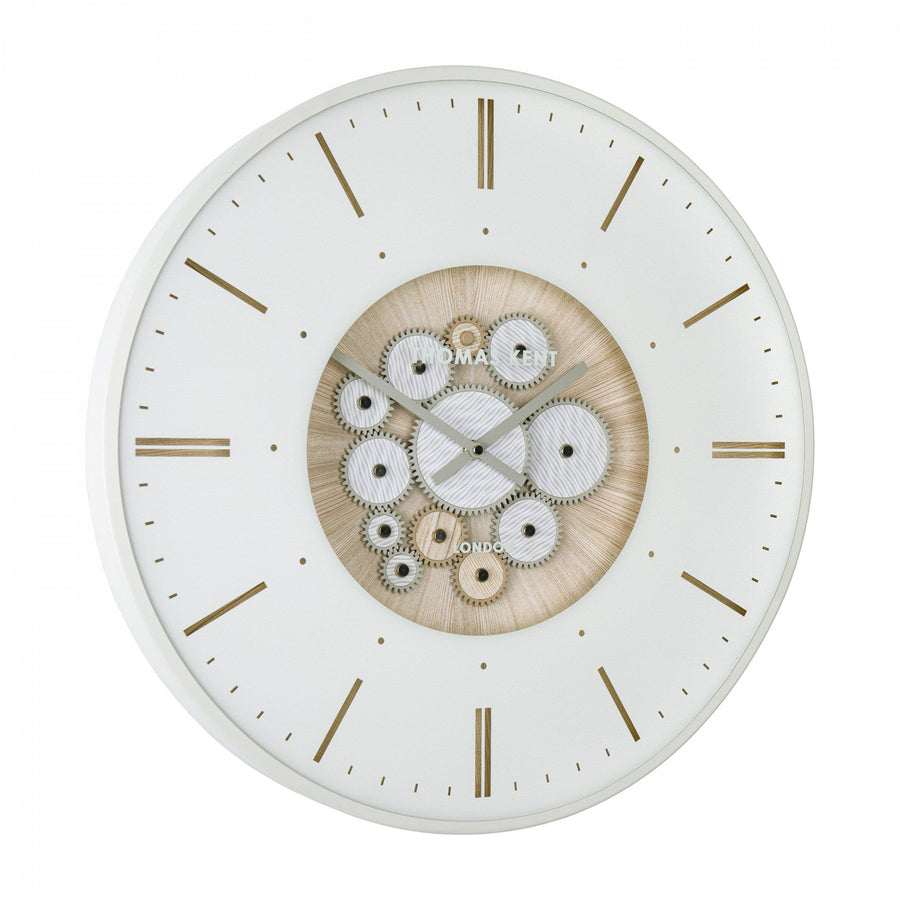 21" Clocksmith Wall Clock Cog Ivory