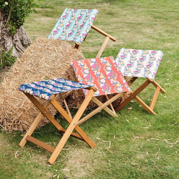 Apple Pie Poetry Blue - House Of Turnowsky Outdoor Cushion - Handmade Cushions UK - WeLoveCushions