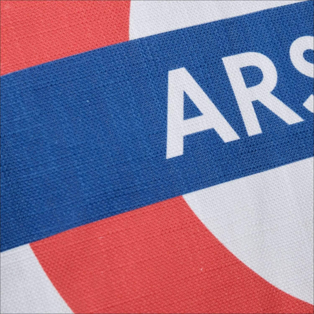 Arsenal London Underground Tube Station Roundel Cushion - Handmade Cushions UK - WeLoveCushions