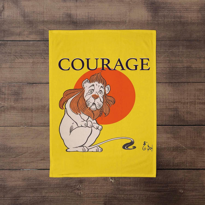 Lion Courage - The Wizard Of Oz Tea Towel