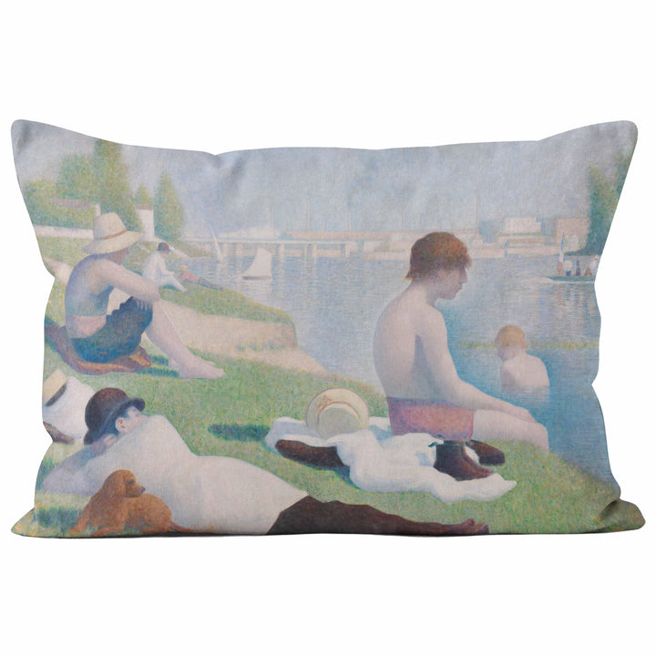 Bathers at Asnieres - National Gallery Cushion - Handmade Cushions UK - WeLoveCushions