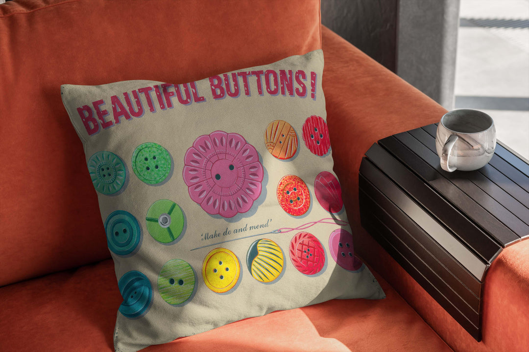 Beautiful Buttons! - Martin Wiscombe Cushion