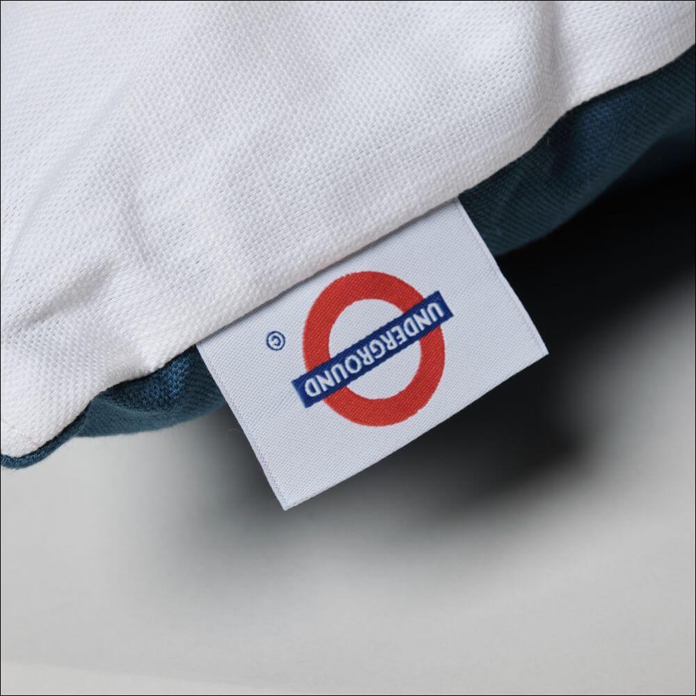 Boston Manor London Underground Tube Station Roundel Cushion - Handmade Cushions UK - WeLoveCushions