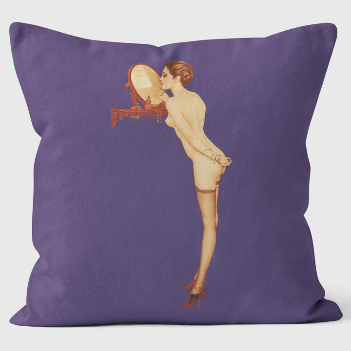 Boudoir Girl - Pin Up Girl - Art Print Cushion - Handmade Cushions UK - WeLoveCushions