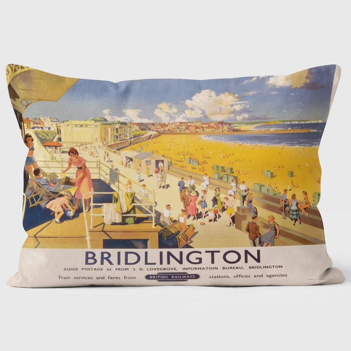 Bridlington BR poster, 1950s - National Railway Museum Cushion - Handmade Cushions UK - WeLoveCushions