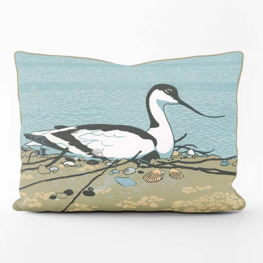 Brooding Avocet - Robert Gillmor Cushion - Handmade Cushions UK - WeLoveCushions