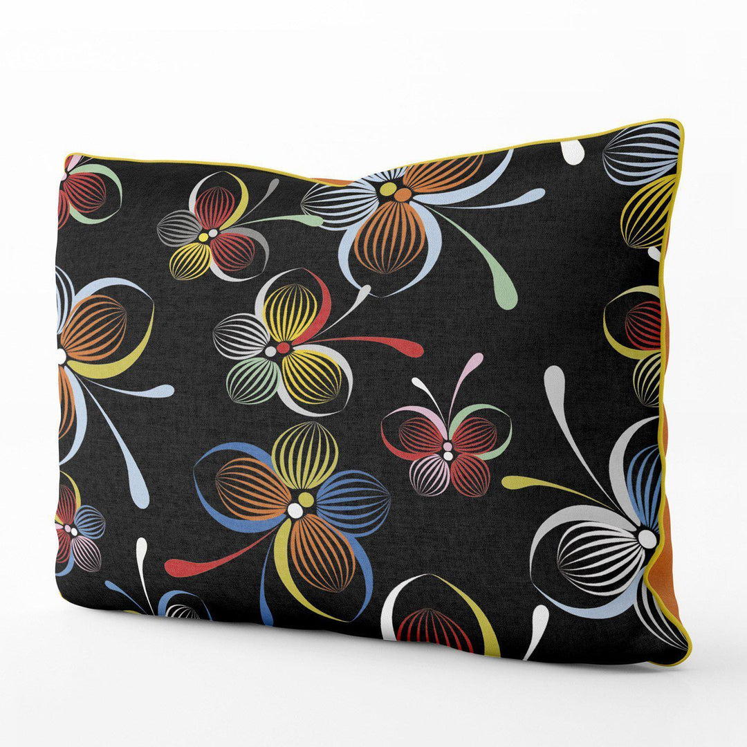 Bubbly Butterflies (Black) - Funky Art Cushion - Perfect Day - House Of Turnowsky Pillows - Handmade Cushions UK - WeLoveCushions