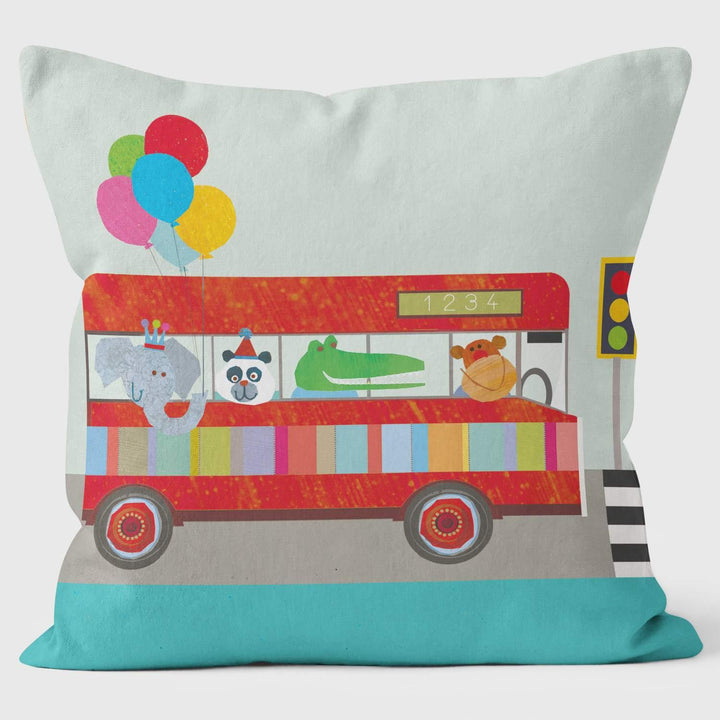 Bus - Kali Stileman Cushion - Handmade Cushions UK - WeLoveCushions