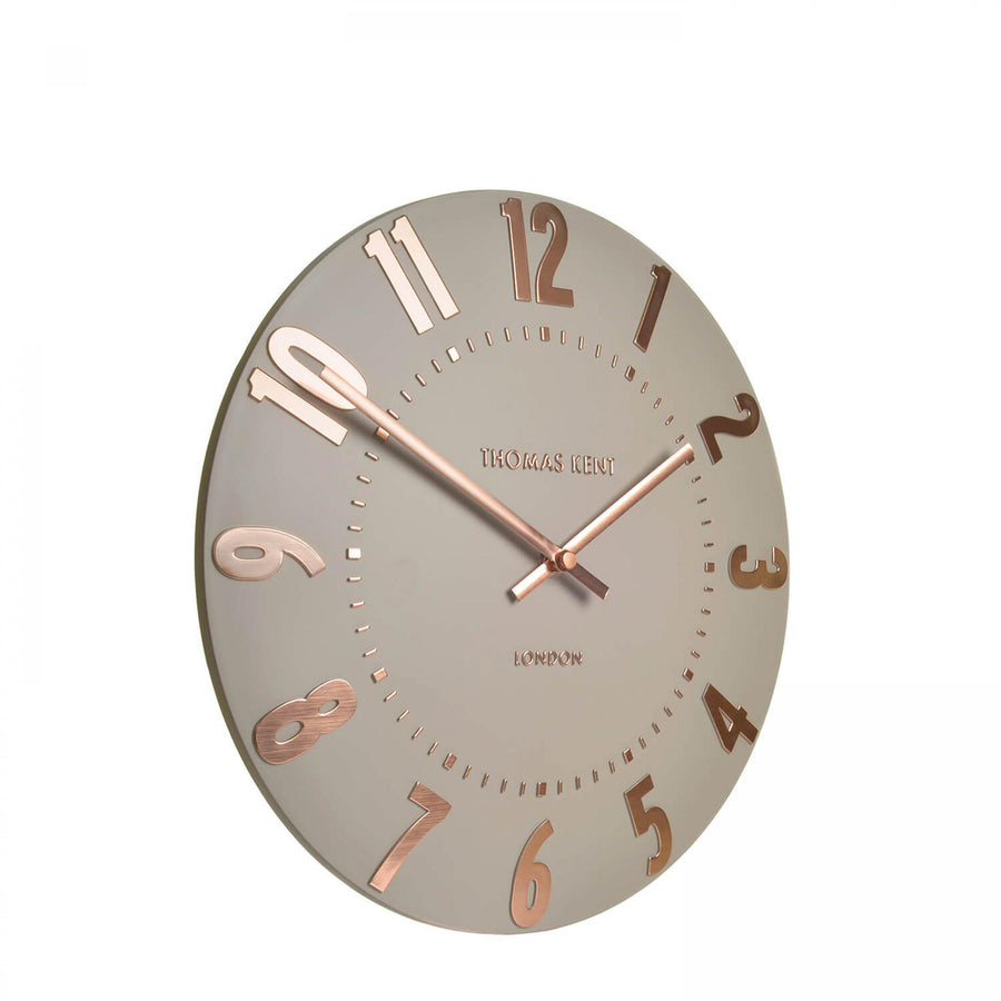 12" Mulberry Wall Clock Rose Gold