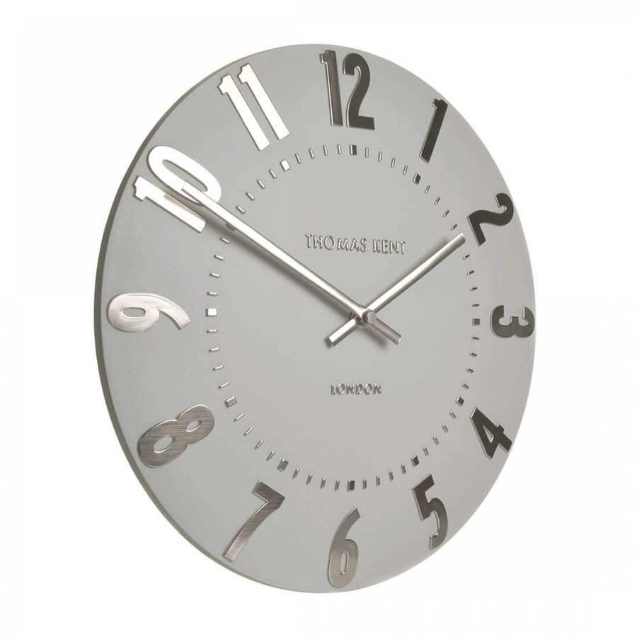 20" Mulberry Wall Clock Silver Cloud