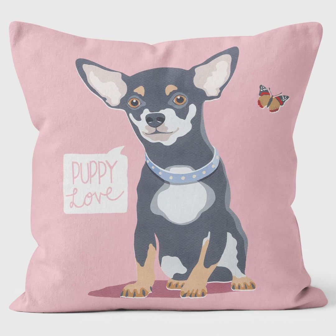 Chihuaha Puppy Love - Paperlollipop Cushion - Handmade Cushions UK - WeLoveCushions