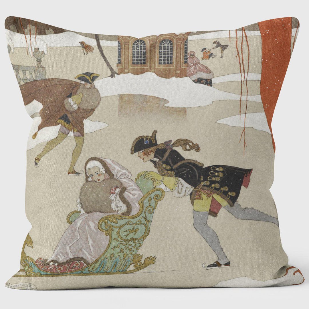 Christmas Skate - British Library Cushions - Handmade Cushions UK - WeLoveCushions