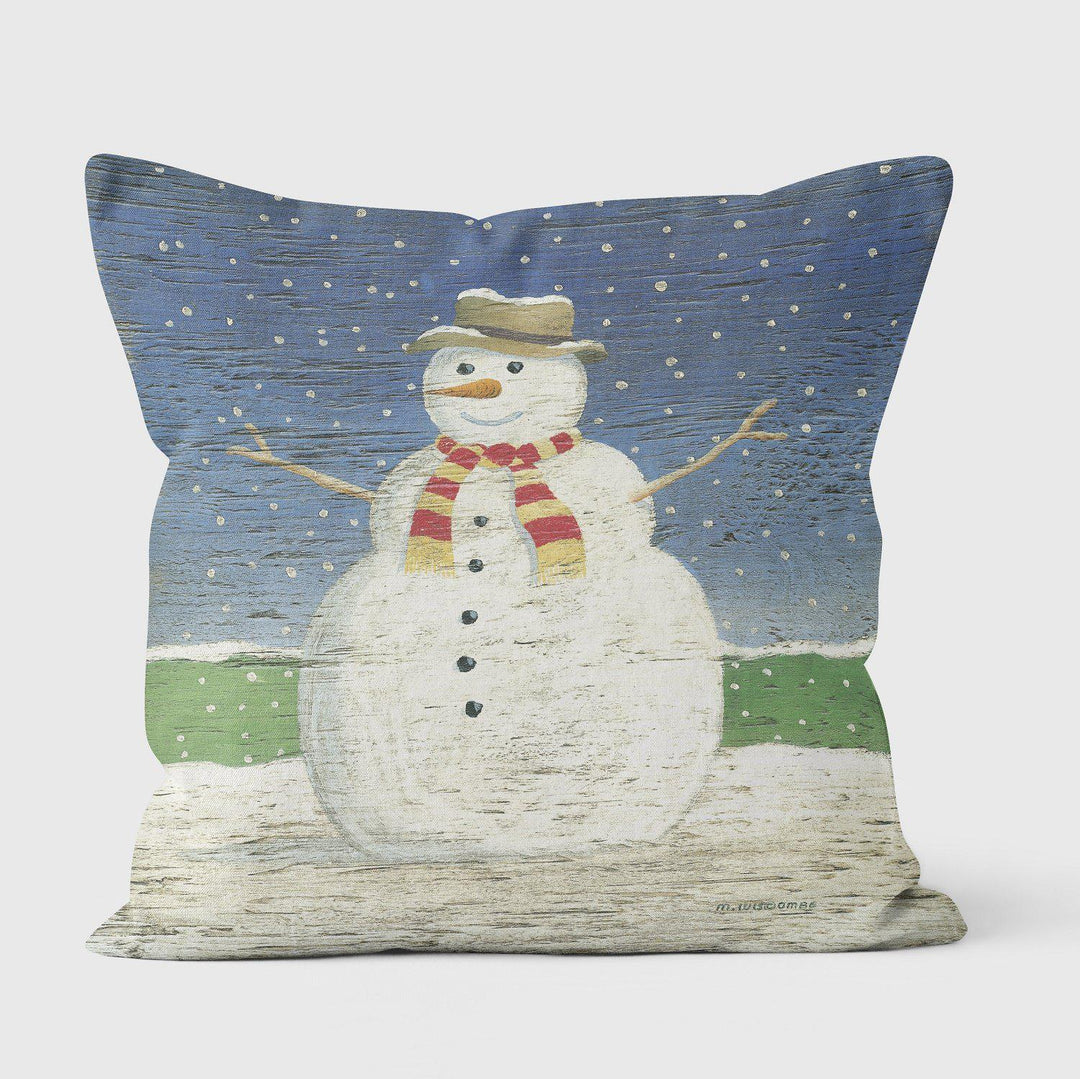 Christmas Snowman - Martin Wiscombe Cushions - Handmade Cushions UK - WeLoveCushions