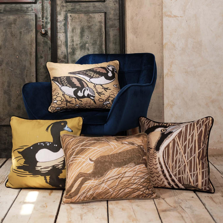 Bull 'O' The Bog - Bittern - Robert Gillmor Cushion - Handmade Cushions UK - WeLoveCushions