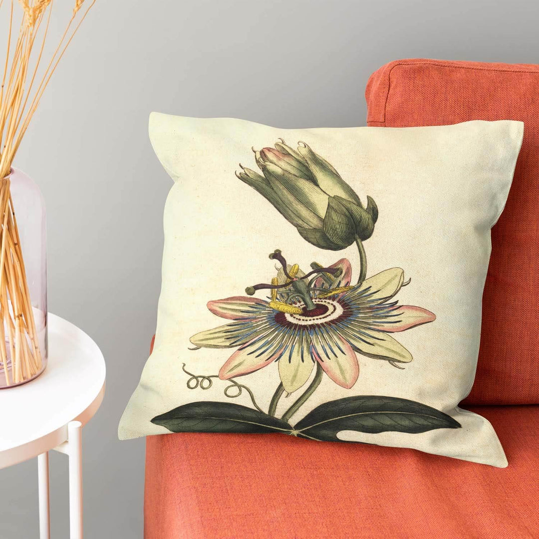 Common Passionflower - Botanical Cushion - Handmade Cushions UK - WeLoveCushions