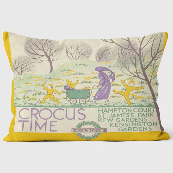 Crocus Time 1 - London Transport Cushion - Handmade Cushions UK - WeLoveCushions