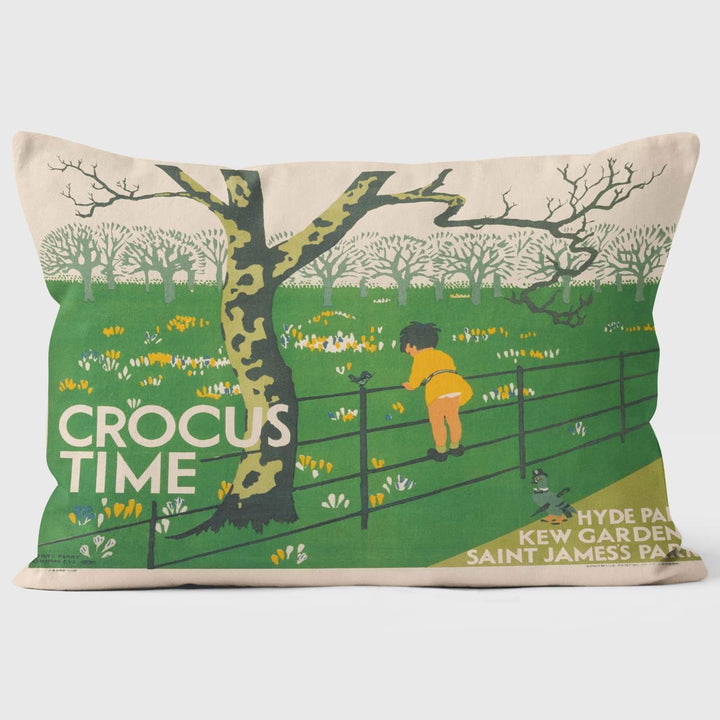 Crocus Time 2 - London Transport Cushion - Handmade Cushions UK - WeLoveCushions