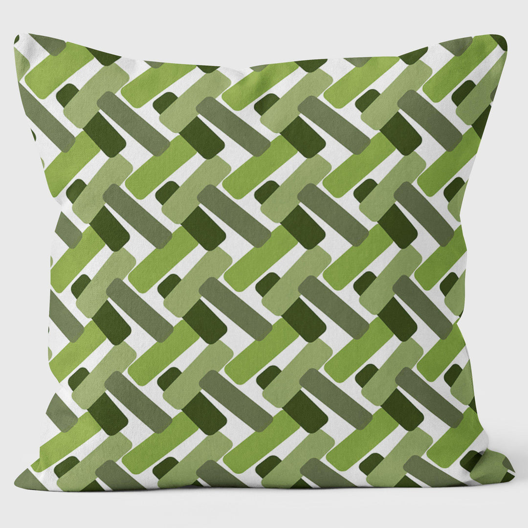 Crosses Green - Abstract Outdoor Cushion - Handmade Cushions UK - WeLoveCushions