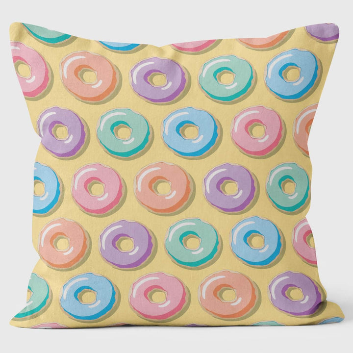 Donuts Pattern - Jenny Wiscombe Art Print Cushion - Handmade Cushions UK - WeLoveCushions