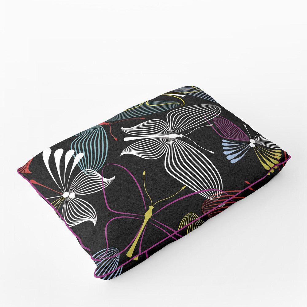 Exotic Butterflies ( Black) - Funky Art Cushion - Perfect Day - House Of Turnowsky Pillows - Handmade Cushions UK - WeLoveCushions