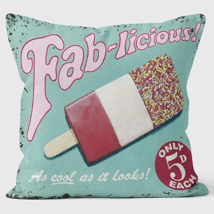 Fab-Licious Lolly - Martin Wiscombe - Art Print Cushion - Handmade Cushions UK - WeLoveCushions