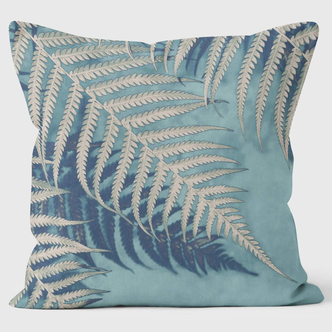 Fern Aquablue - Ella Lancaster Cushion - Handmade Cushions UK - WeLoveCushions