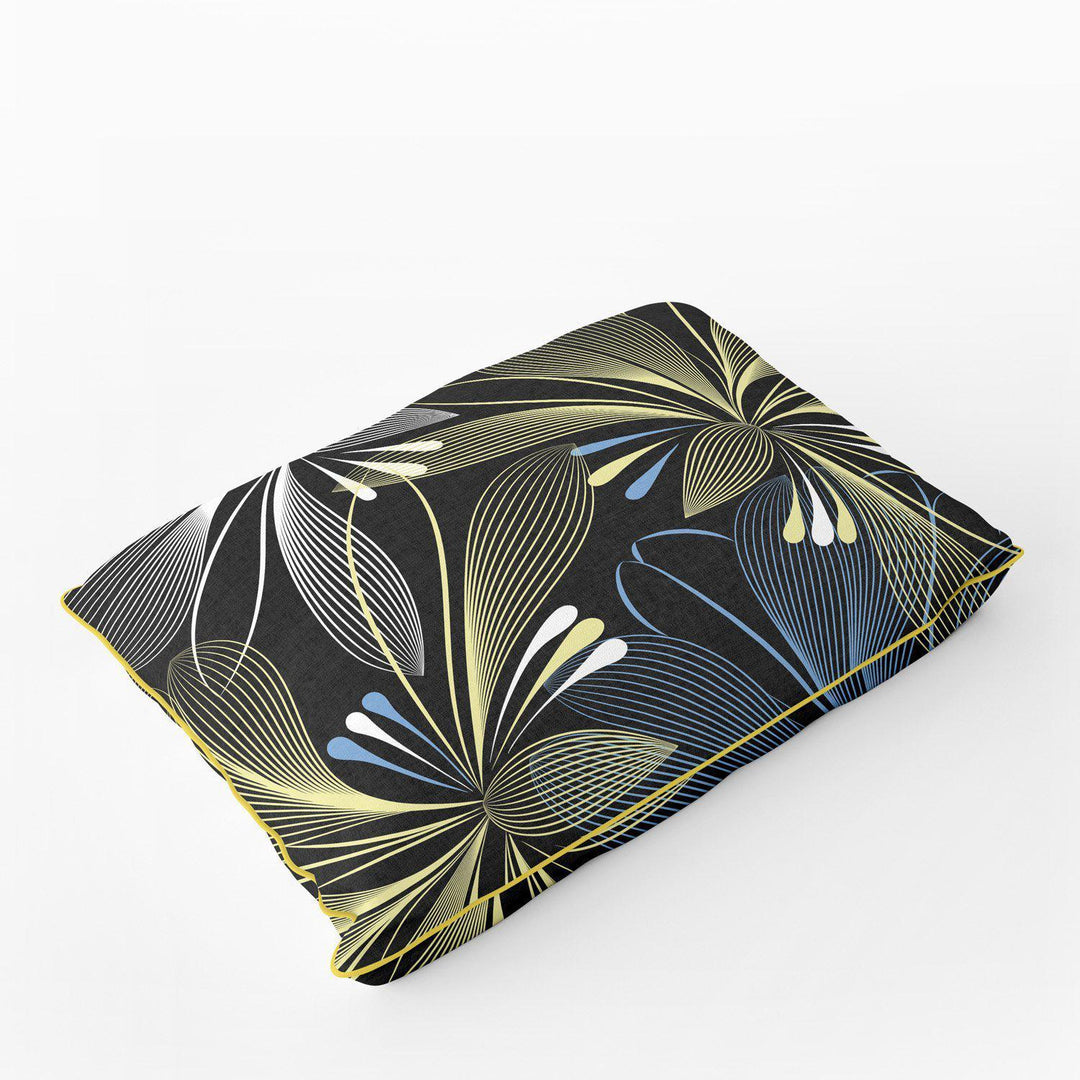 Flora Explosion ( Black) - Funky Art Cushion - Perfect Day - House Of Turnowsky Pillows - Handmade Cushions UK - WeLoveCushions