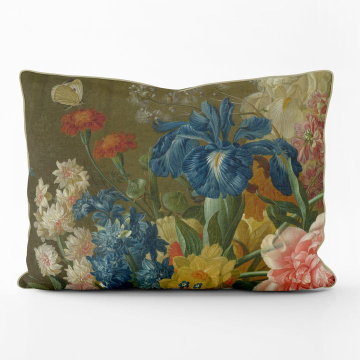 Luxe Van Brussel Flowers In a Vase Detail Iris - National Gallery Cushion - Handmade Cushions UK - WeLoveCushions