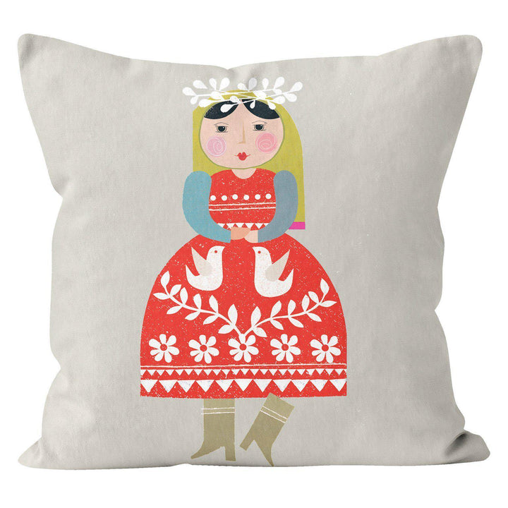 Folk Girl - Kali Stileman Cushion - Handmade Cushions UK - WeLoveCushions