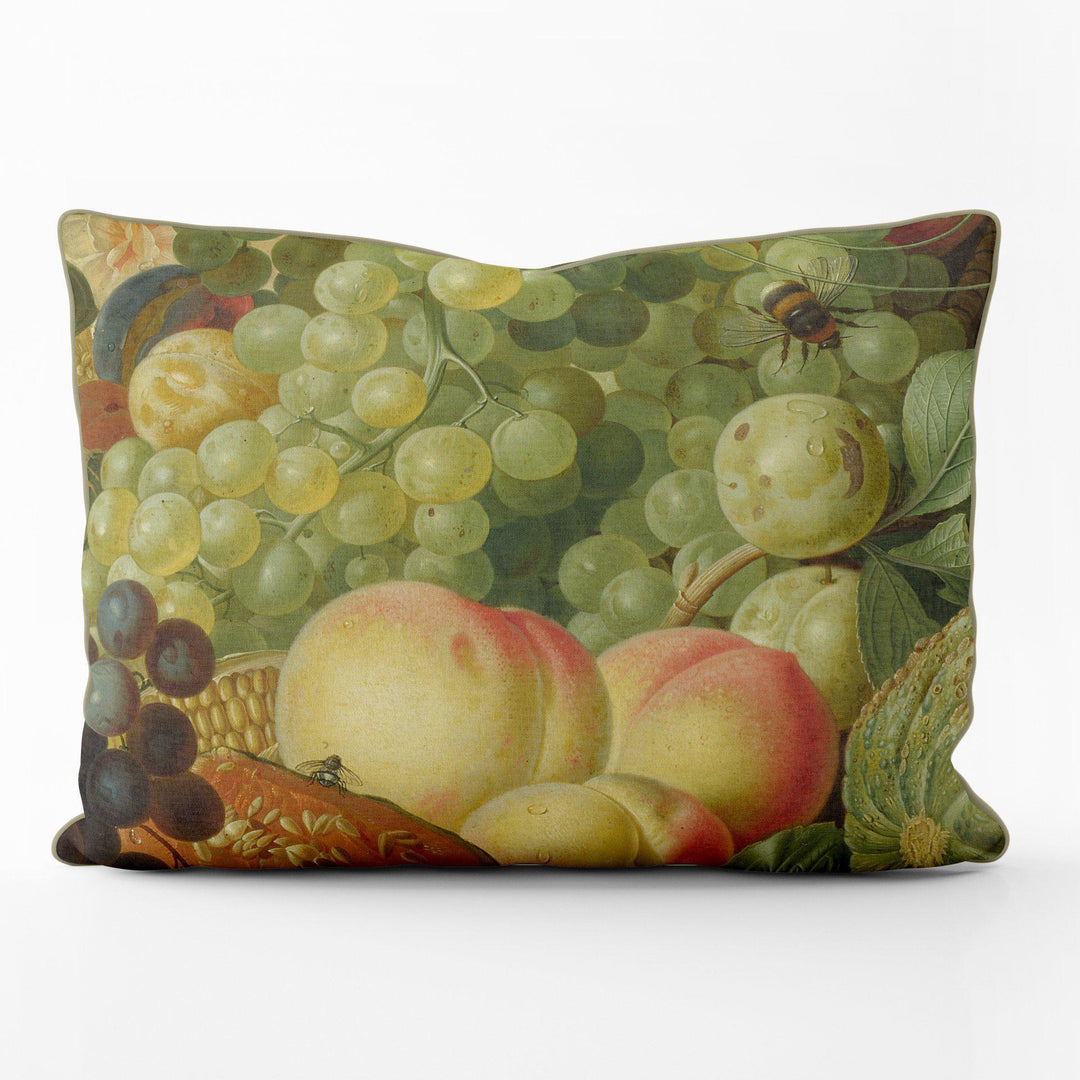 Luxe Van Brussel Fruit and Flowers In A Vase Peaches - National Gallery Cushion - Handmade Cushions UK - WeLoveCushions