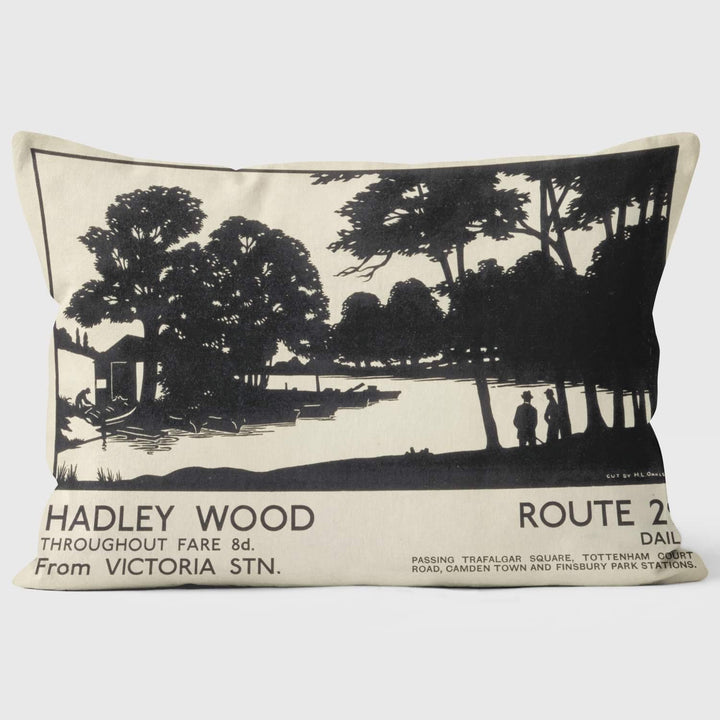 Hadley Wood - London Transport Cushion - Handmade Cushions UK - WeLoveCushions