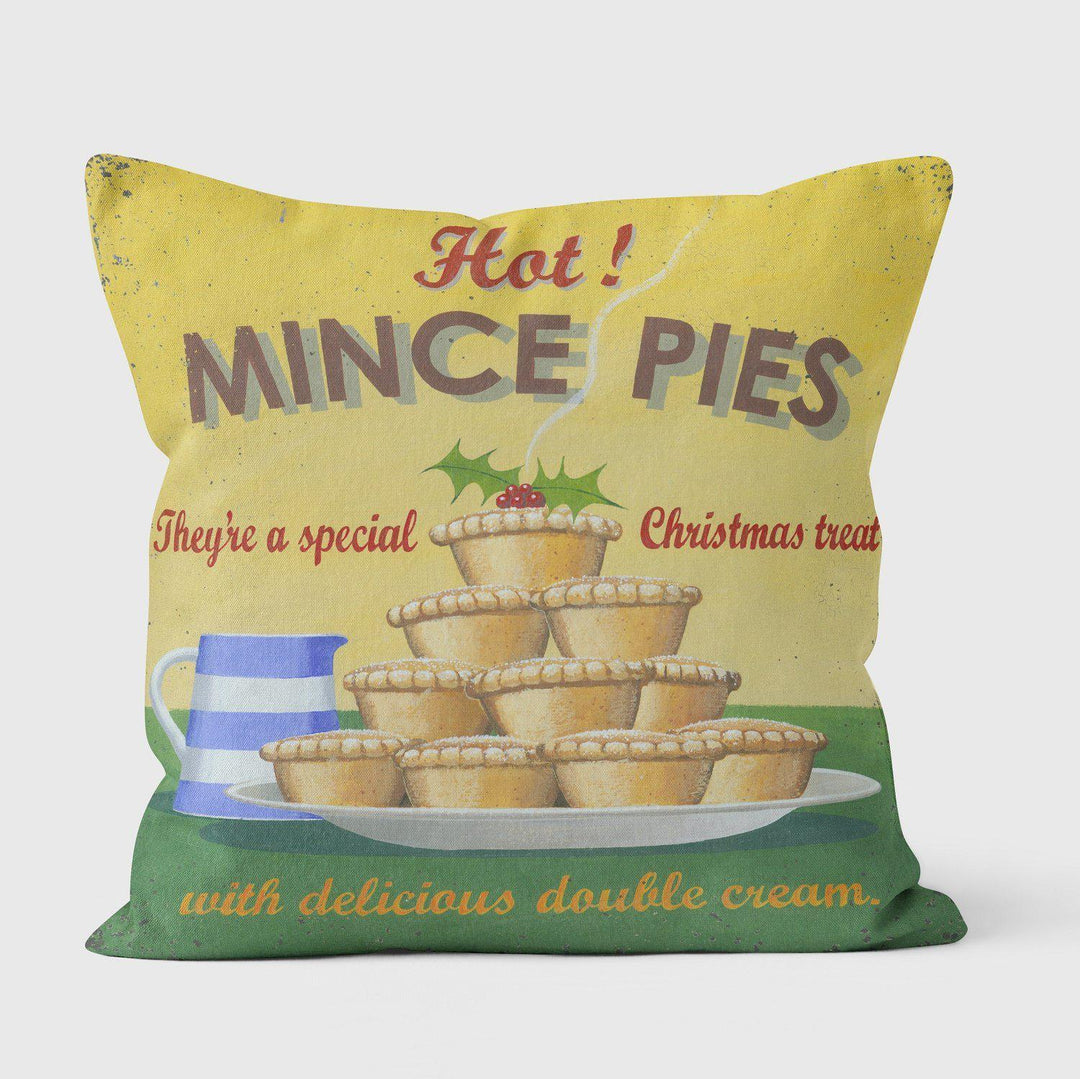 Hot Mince Pies - Martin Wiscombe Cushions - Handmade Cushions UK - WeLoveCushions