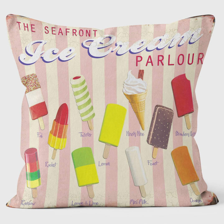 Ice Cream Parlour - Martin Wiscombe - Art Print Cushion - Handmade Cushions UK - WeLoveCushions