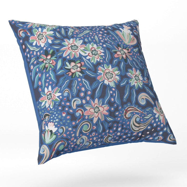 Indian Dreams ( Blue) - Funky Art Cushion - Bellissima - House Of Turnowsky Pillows - Handmade Cushions UK - WeLoveCushions