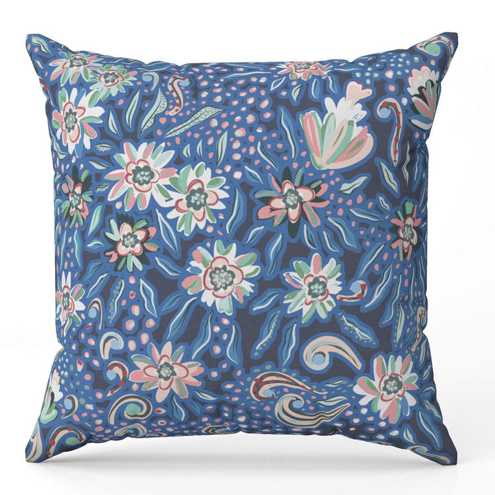 Indian Dreams ( Blue) - Funky Art Cushion - Bellissima - House Of Turnowsky Pillows - Handmade Cushions UK - WeLoveCushions